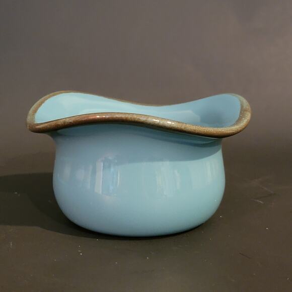 Southern Living Blue Glazed Stoneware Bowl 4"x2" Made in Brazil - Picture 2 of 10